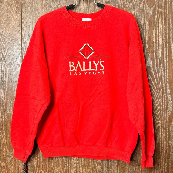 Bally Other - Vintage 90s Bally's Las Vegas Casino Men's Red Sweater XL Pullover Cotton Blend